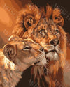 Peinture par numéros - Lions, entre amour et fidélité