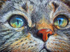 Broderie Diamant - Les yeux du chat - Kit complet de Diamond Painting avec accessoires