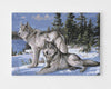 Peinture par numéros - Loups dans la neige