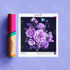 Broderie Diamant - Roses violettes - Kit complet de Diamond Painting avec accessoires